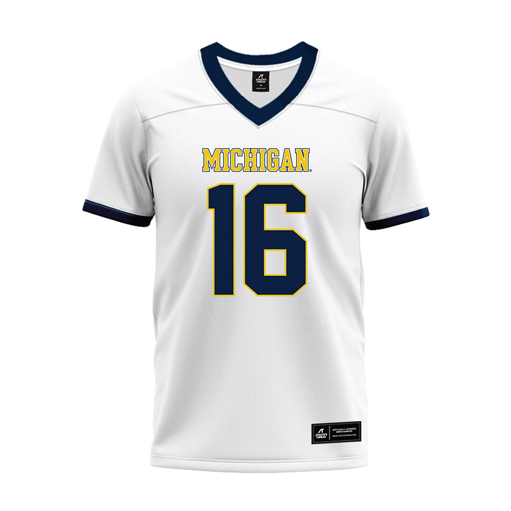Athlete's Thread University of Michigan Football Davis Warren White Sublimated Jersey