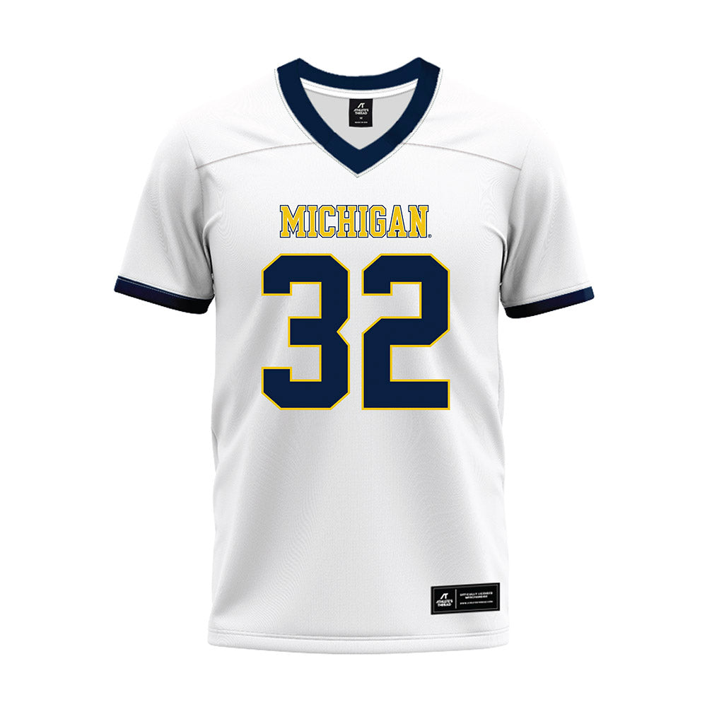 Athlete's Thread University of Michigan Football Jeremiah Lowe White Sublimated Jersey