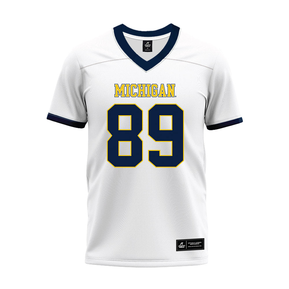 Athlete's Thread University of Michigan Football Kaleb Schlecht White Sublimated Jersey