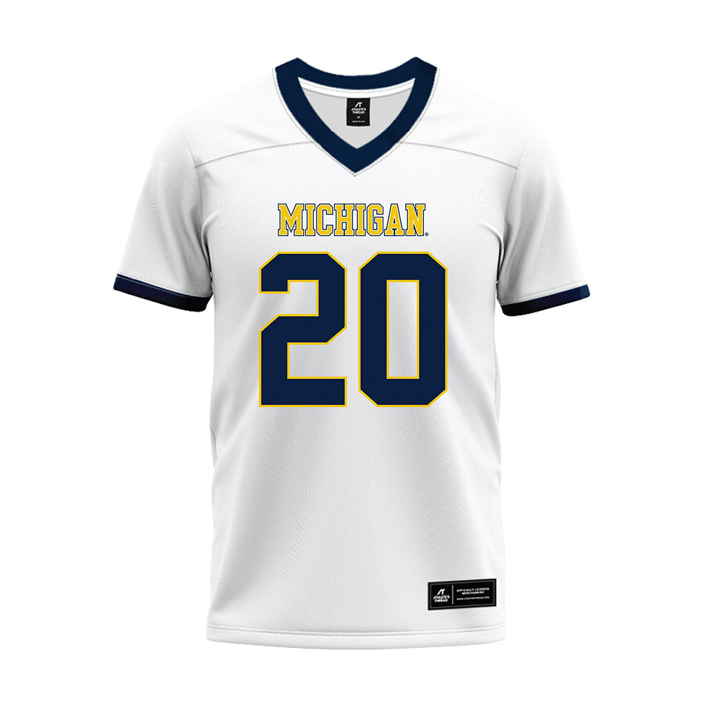 Athlete's Thread University of Michigan Football Jyaire Hill White Sublimated Jersey