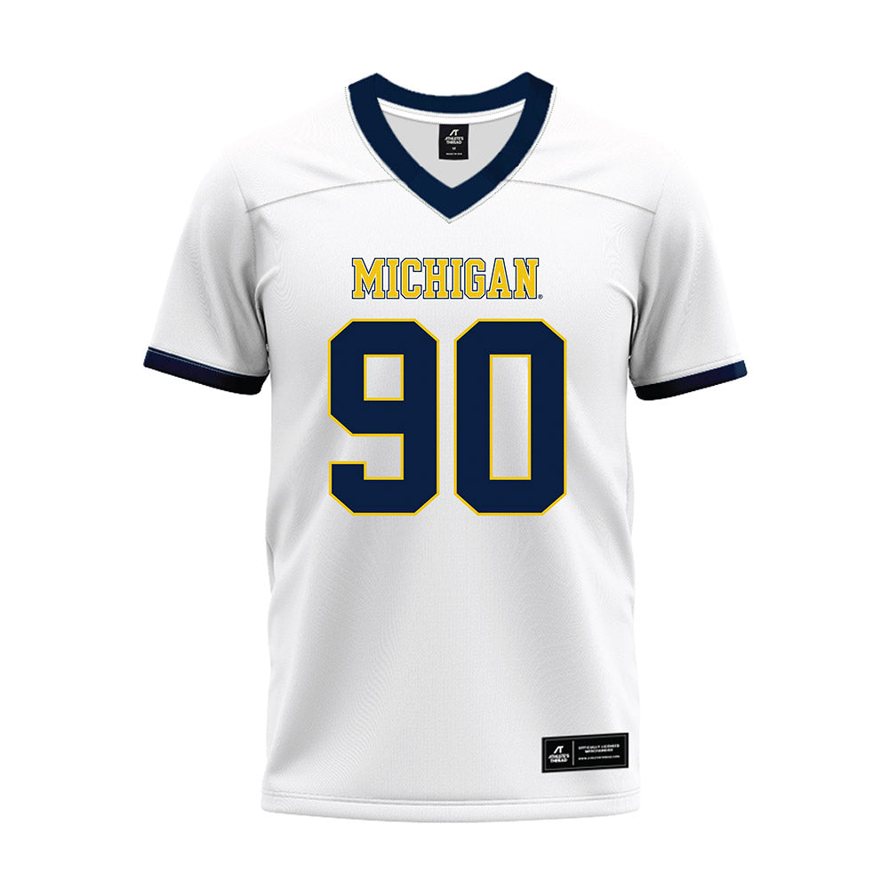 Athlete's Thread University of Michigan Football Hudson Hollenbeck White Sublimated Jersey