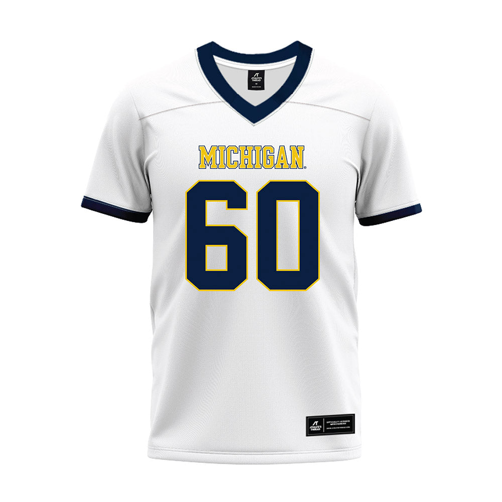Athlete's Thread University of Michigan Football Brooks Bahr White Sublimated Jersey