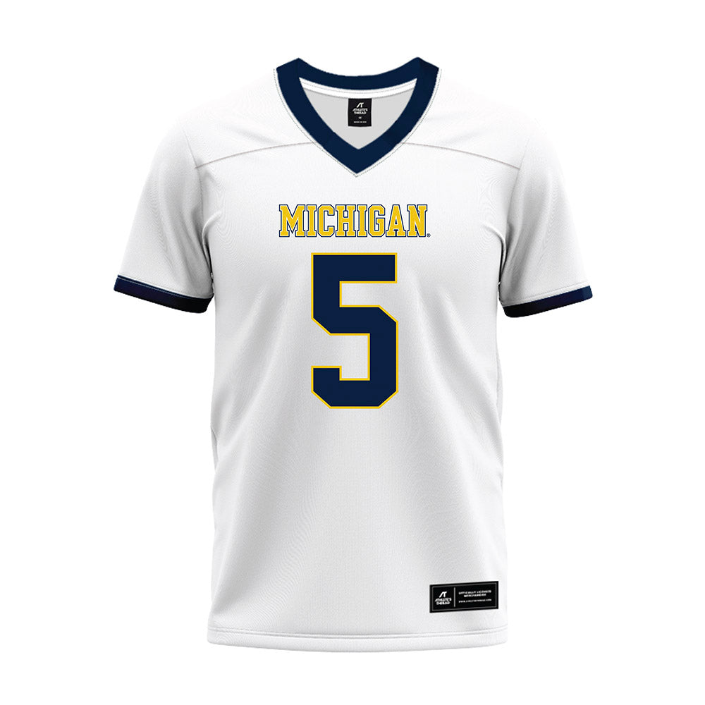 Athlete's Thread University of Michigan Football Jacob Oden White Sublimated Jersey