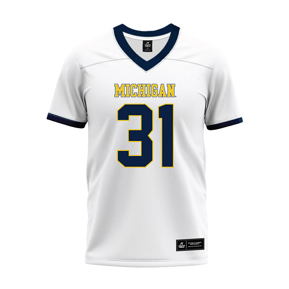 Athlete's Thread University of Michigan Football Nico Andrighetto White Sublimated Jersey