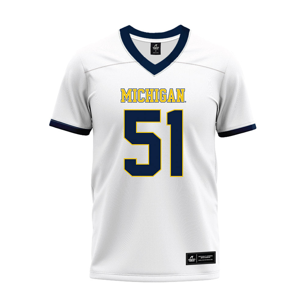 Athlete's Thread University of Michigan Football Greg Crippen White Sublimated Jersey