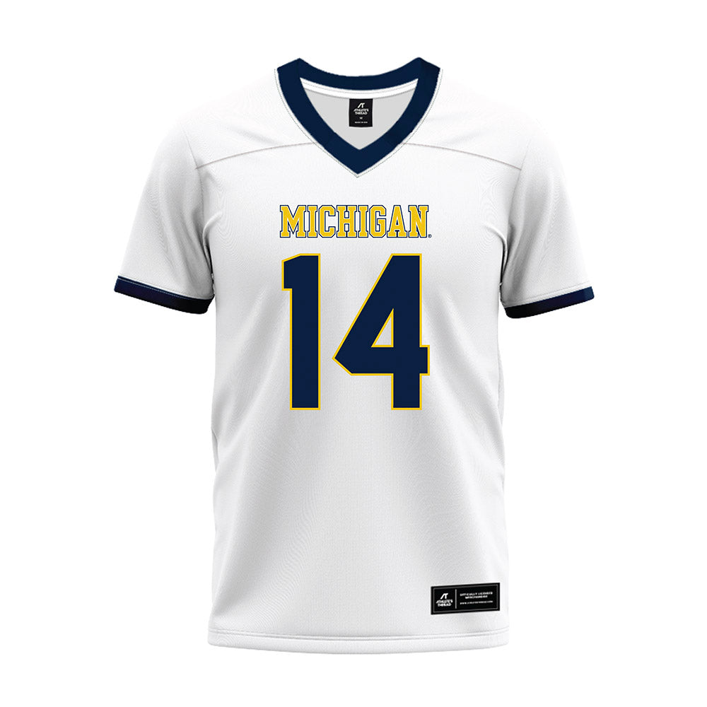 Athlete's Thread University of Michigan Football Jordan Young White Sublimated Jersey
