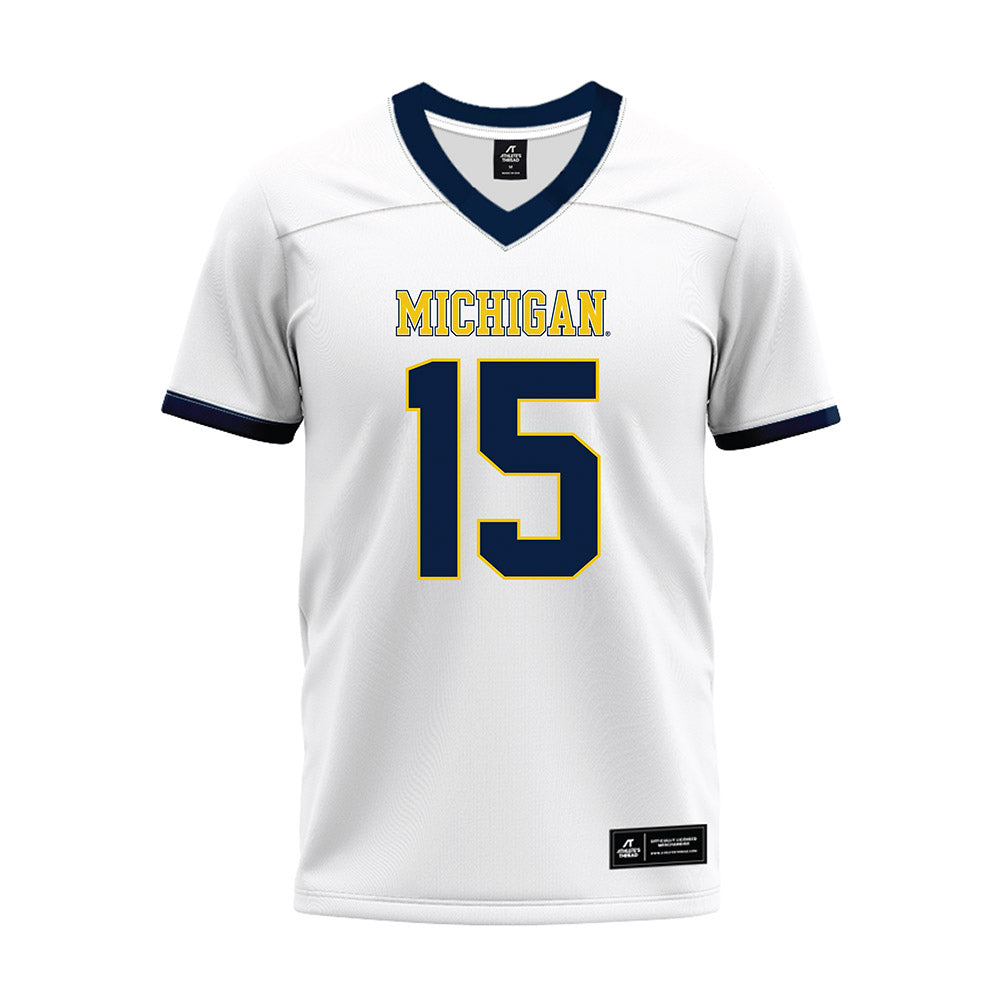 Athlete's Thread University of Michigan Football Ernest Hausmann White Sublimated Jersey