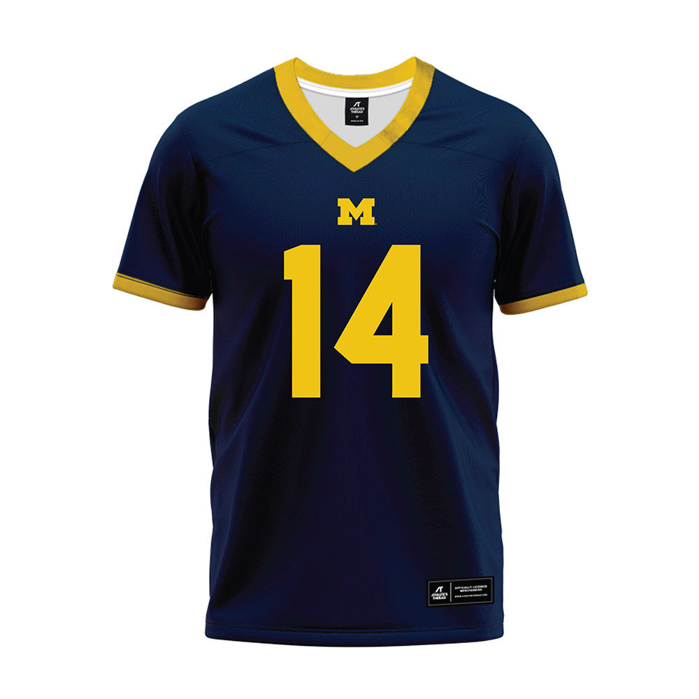 Athlete's Thread University of Michigan Football Jordan Young Navy Sublimated Jersey