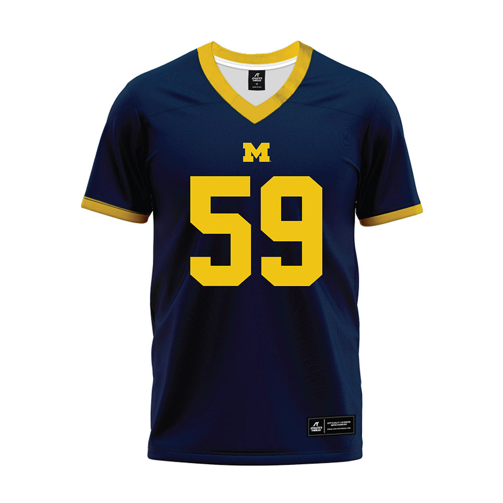 Athlete's Thread University of Michigan Football John Weidenbach Navy Sublimated Jersey