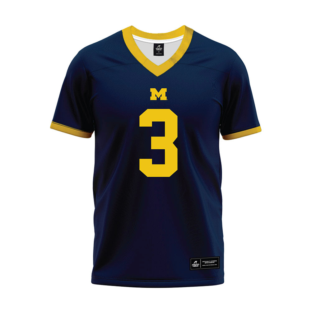 Athlete's Thread University of Michigan Football Jaden Mangham Navy Sublimated Jersey