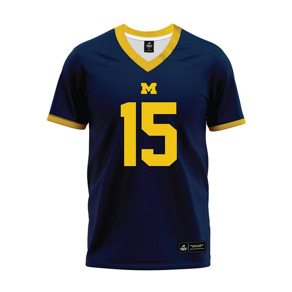 Athlete's Thread University of Michigan Football Ernest Hausmann Navy Sublimated Jersey