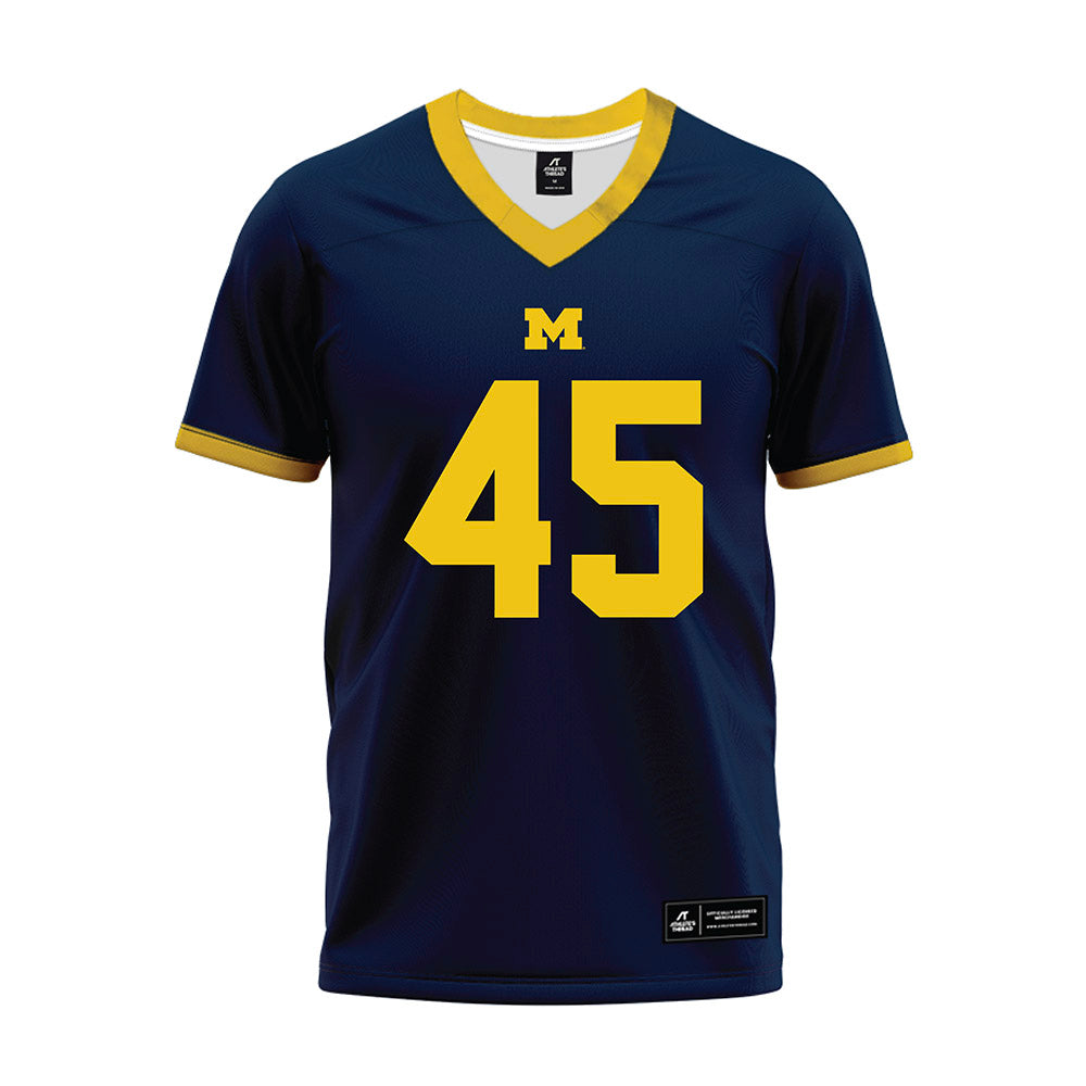 Athlete's Thread University of Michigan Football Greg Tarr Navy Sublimated Jersey