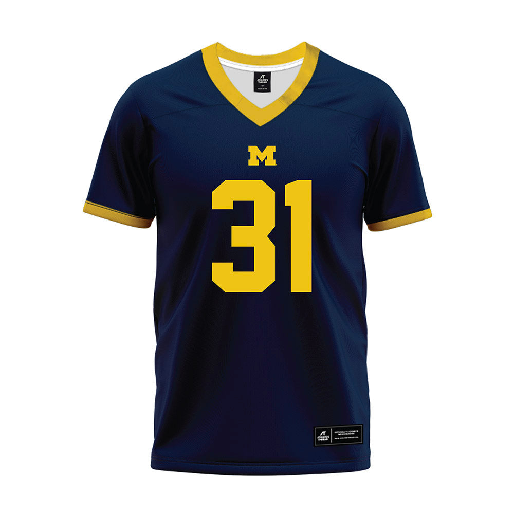 Athlete's Thread University of Michigan Football Nico Andrighetto Navy Sublimated Jersey