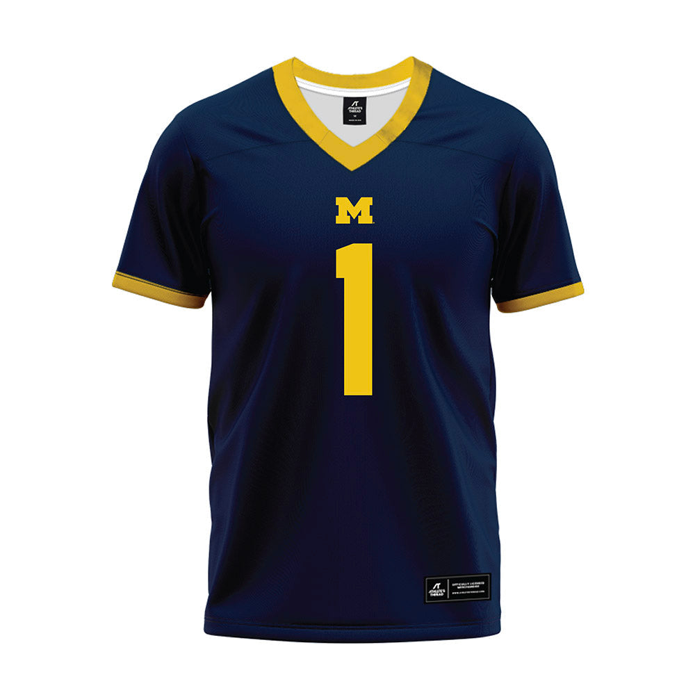 Athlete's Thread University of Michigan Football Jaishawn Barham Navy Sublimated Jersey