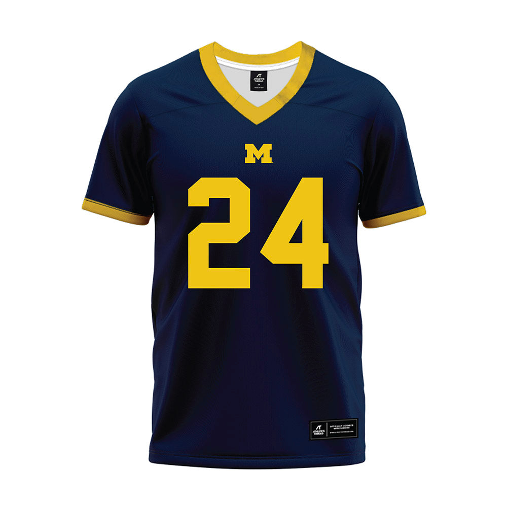 Athlete's Thread University of Michigan Football Tevis Metcalf Navy Sublimated Jersey
