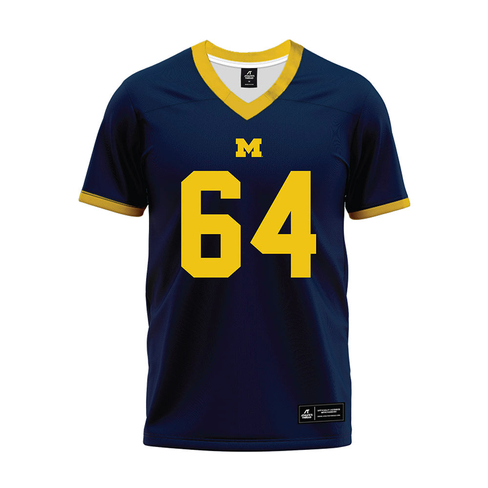 Athlete's Thread University of Michigan Football James Kavouklis Navy Sublimated Jersey