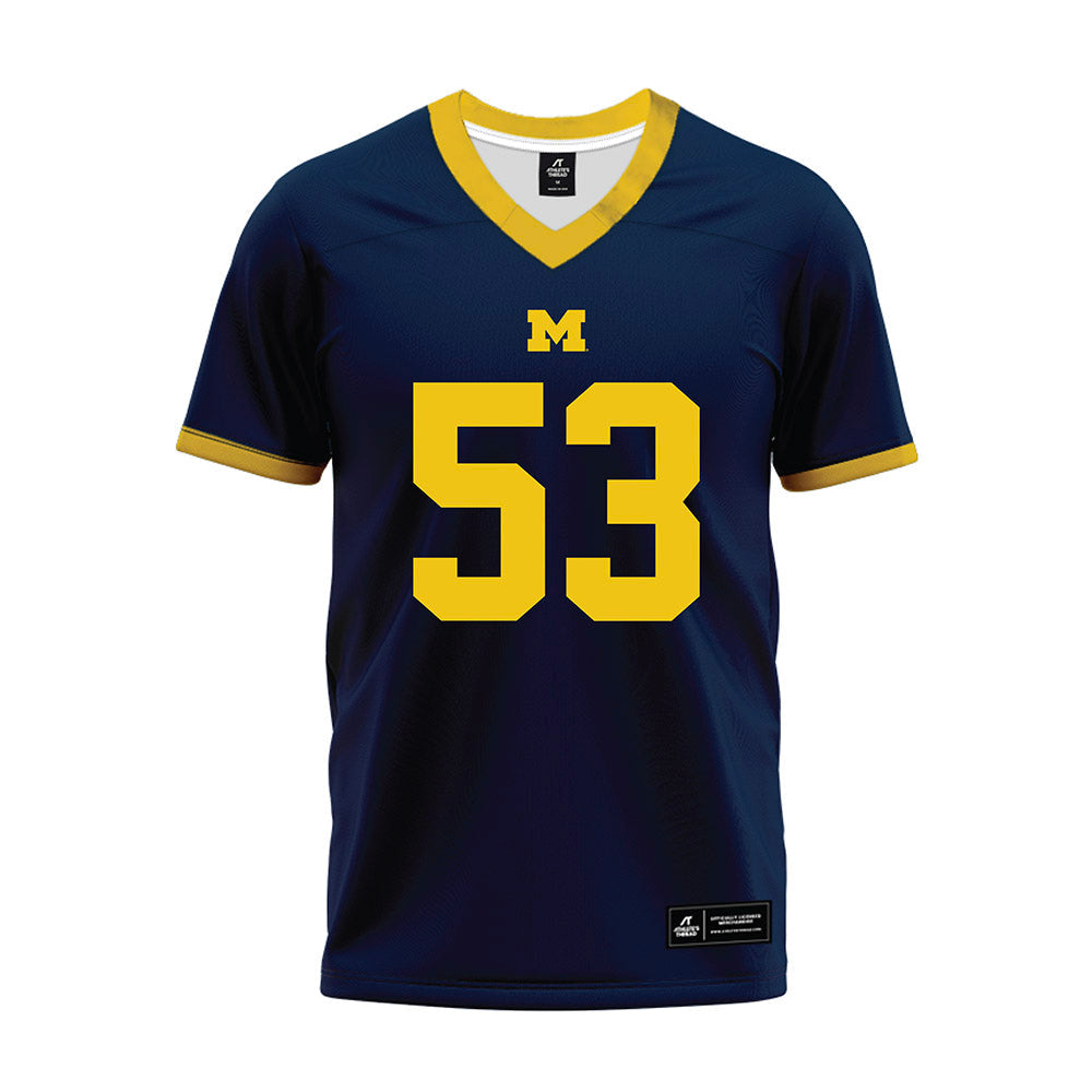 Athlete's Thread University of Michigan Football Jake Guarnera Navy Sublimated Jersey