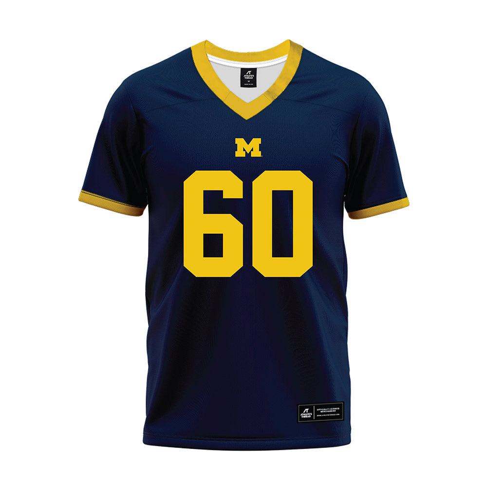 Athlete's Thread University of Michigan Football Brooks Bahr Navy Sublimated Jersey