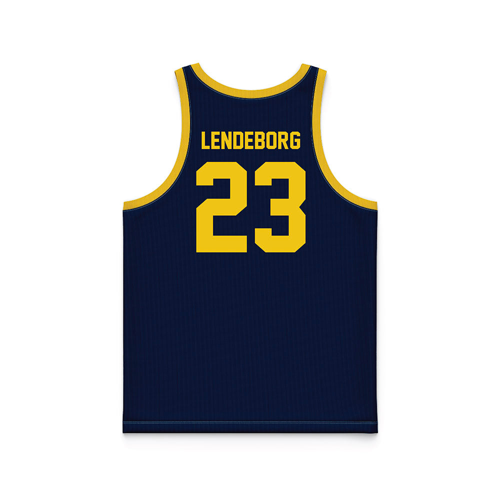 Athlete's Thread University of Michigan Basketball Yaxel Lendeborg Navy Sublimated Jersey