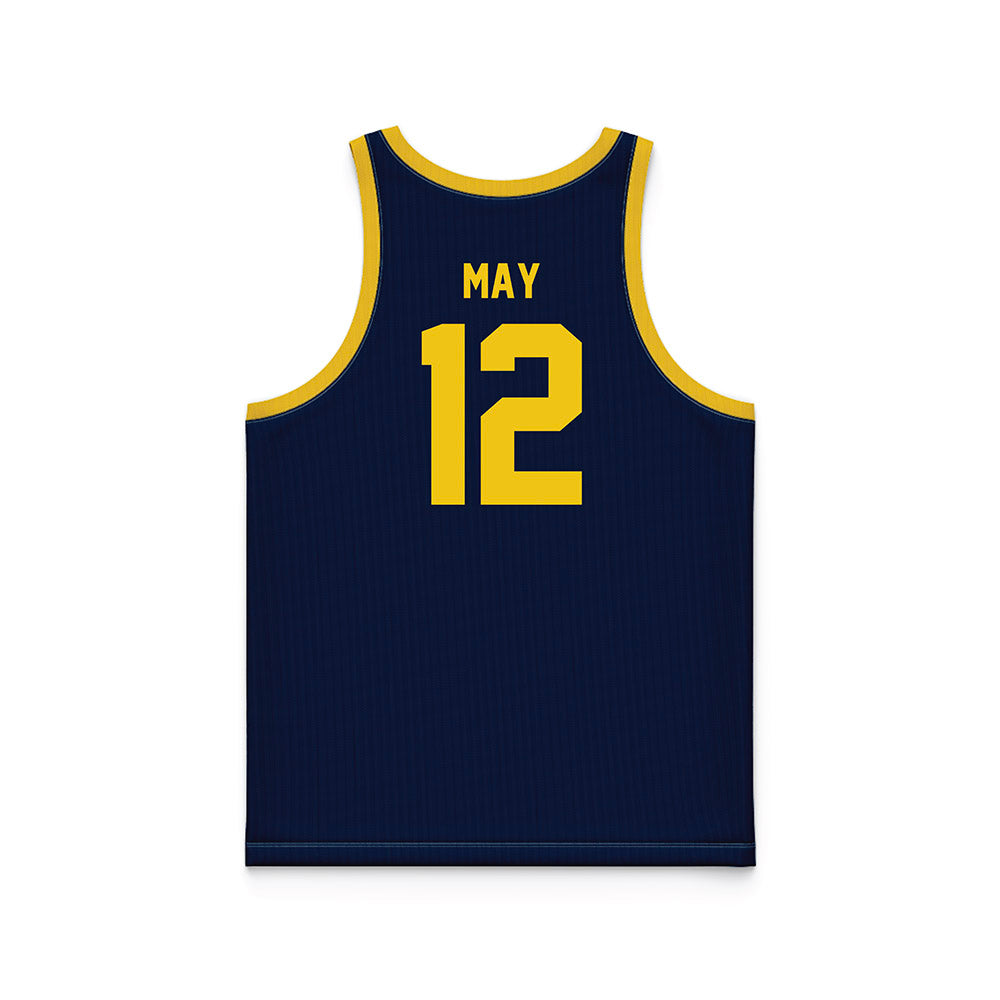 Athlete's Thread University of Michigan Men's Basketball Charlie May Navy Sublimated Fan Jersey