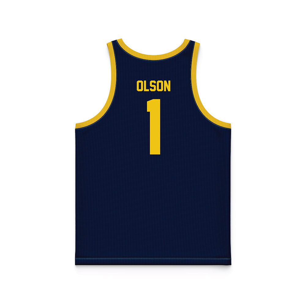 Athlete's Thread University of Michigan Womens's Basketball Olivia Olson Navy Sublimated Fan Jersey