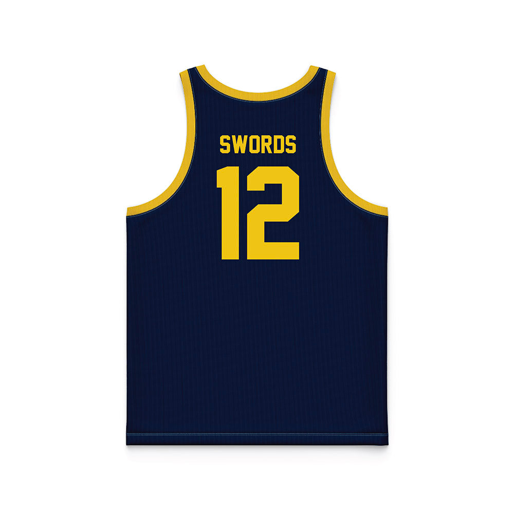 Athlete's Thread University of Michigan Women's Basketball Syla Swords Navy Sublimated Fan Jersey