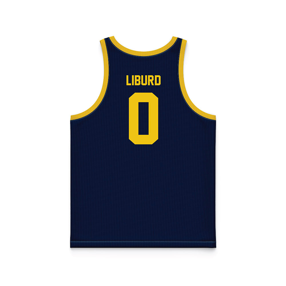 Athlete's Thread University of Michigan Men's Basketball Ricky Liburd Navy Sublimated Fan Jersey