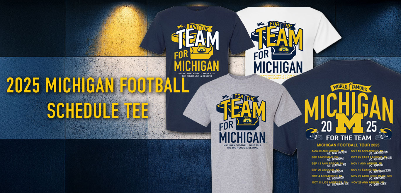 2025 University of Michigan Football Season Tee Web Ad Large