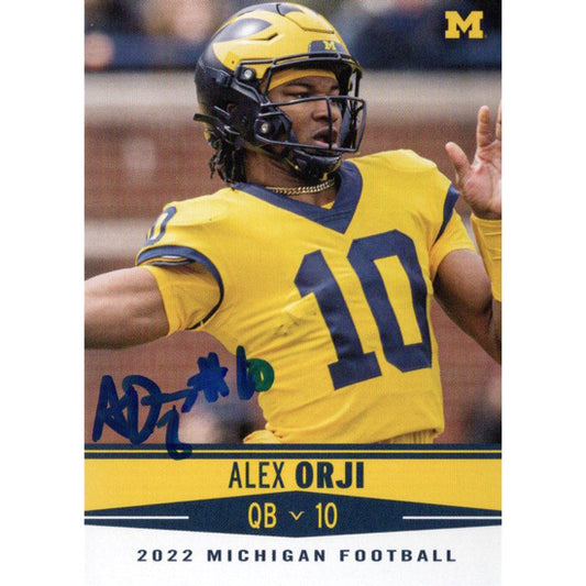 Alex Orji Autographed Valiant 2022 Michigan Football Trading Card