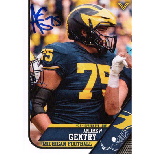 Andrew Gentry Autographed Valiant 2023 Michigan Football Trading Card