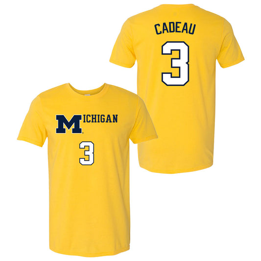 University of Michigan Men's Basketball Elliot Cadeau Throwback Jersey Tee