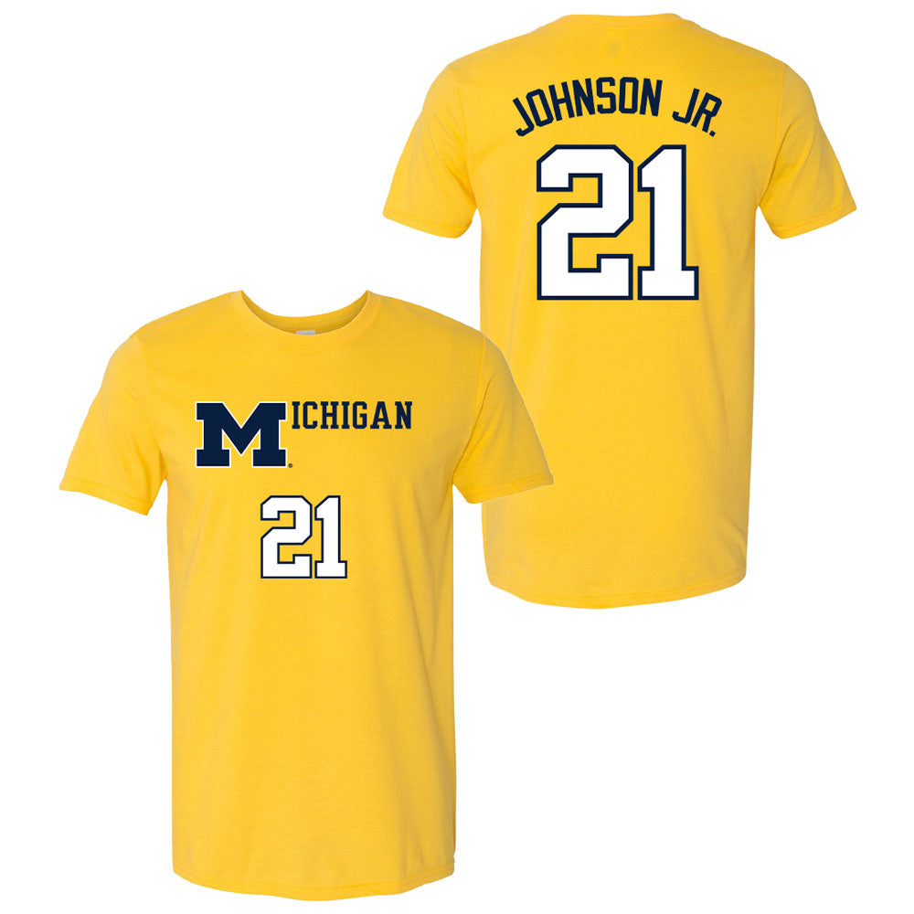 University of Michigan Men's Basketball Morez Johnson Jr. Throwback Jersey Tee