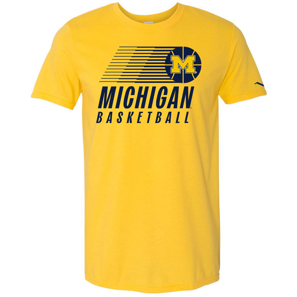 Valiant University of Michigan Basketball Rolling Ball Tee