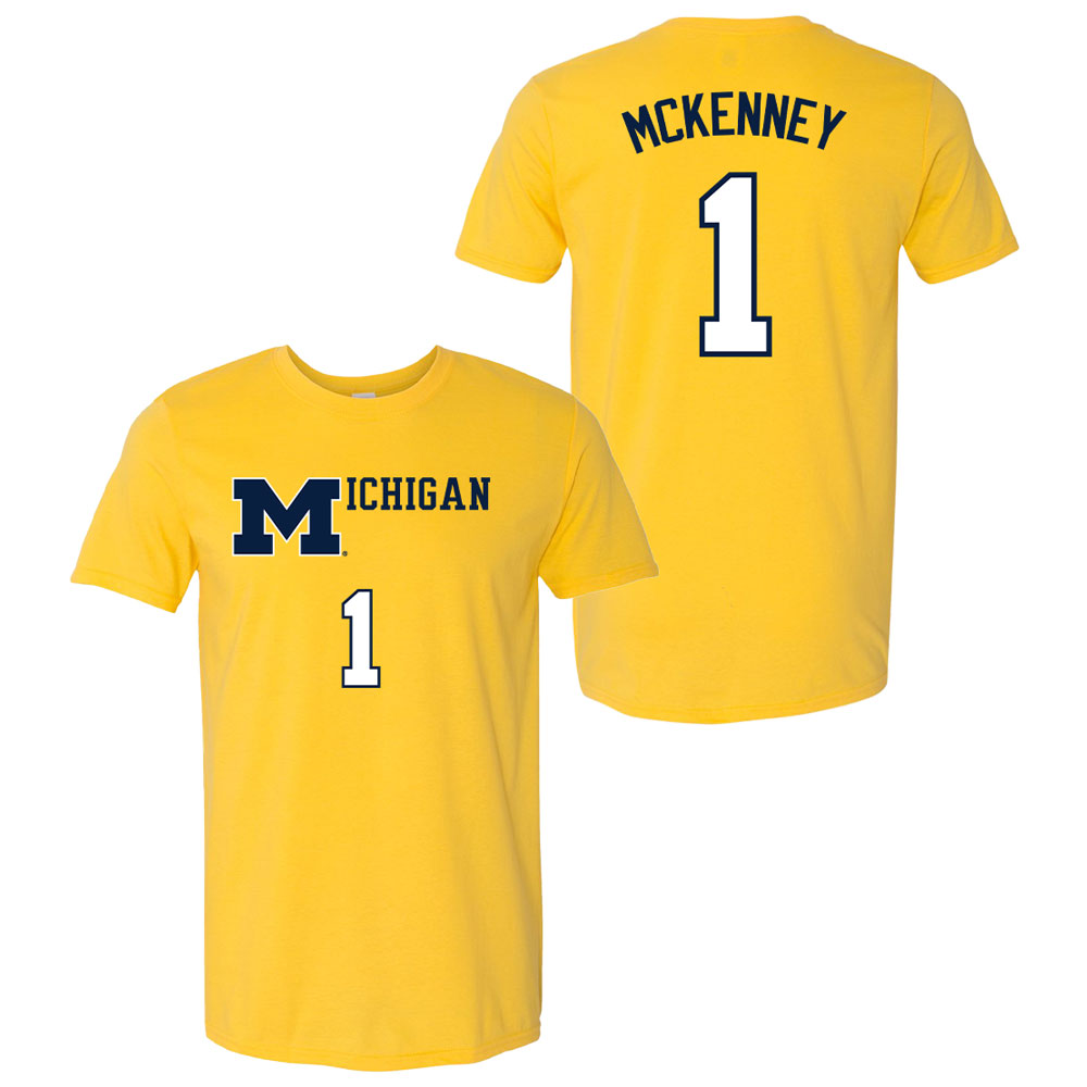 University of Michigan Men's Basketball Trey McKenney Throwback Jersey Tee