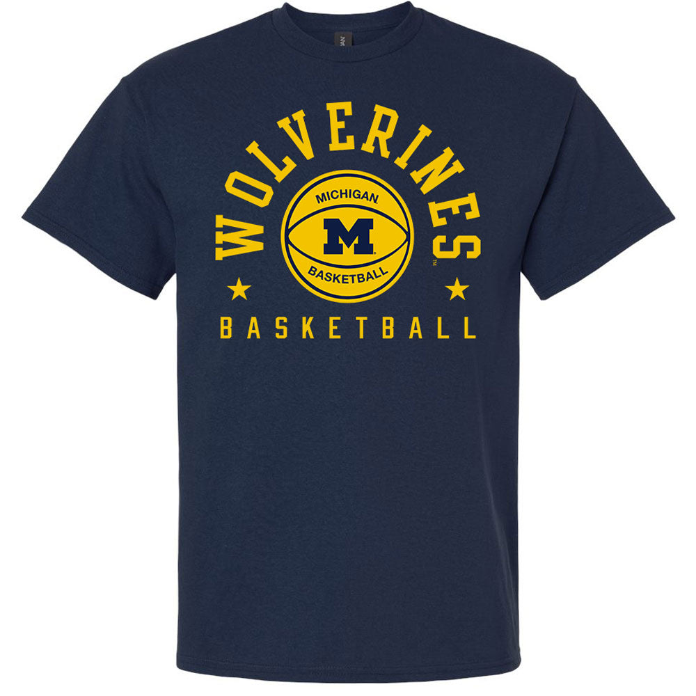 Valiant University of Michigan Basketball Retro Stars Tee