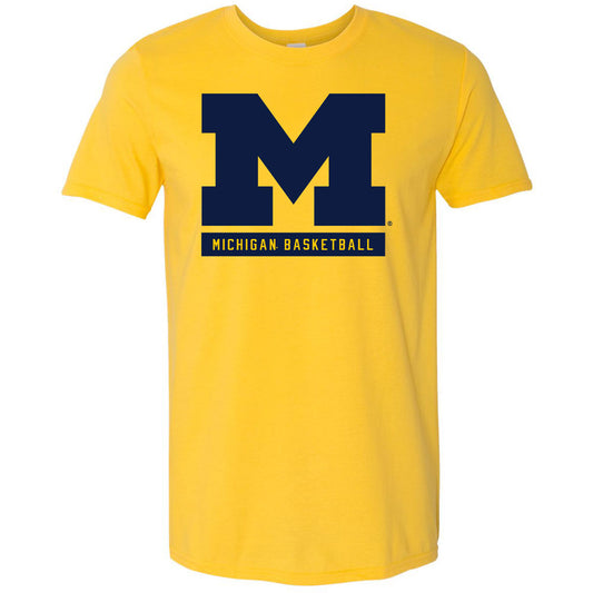 Valiant University of Michigan Basketball Block "M" Stacked Tee