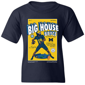 Valiant University of Michigan “Big House Bryce” Vintage Comic Youth Tee