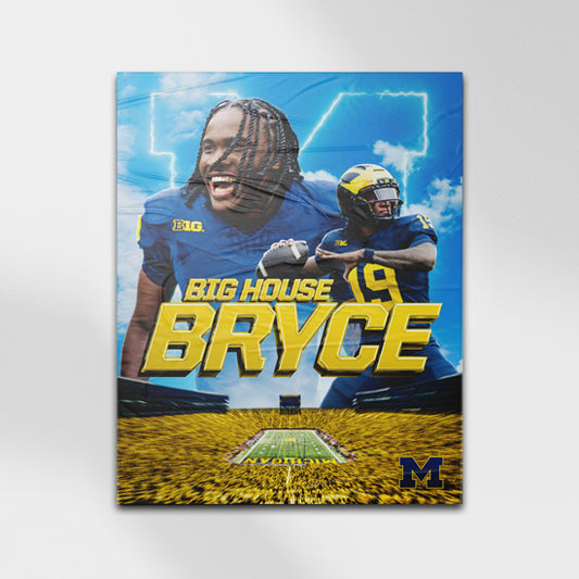 Valiant University of Michigan Football Bryce Underwood "Big House Bryce" Poster