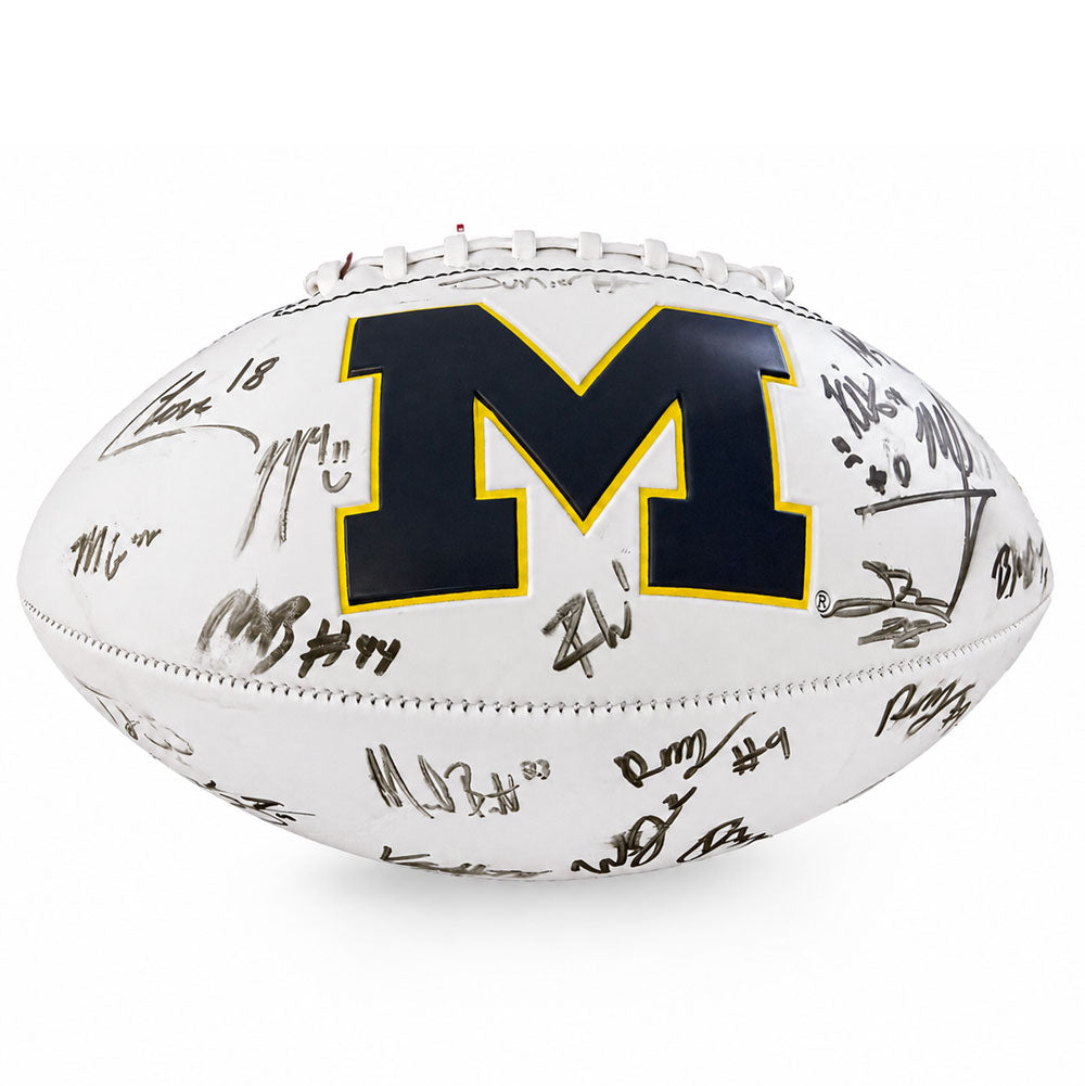 2023 Michigan Football National Championship Multi-Signed Football [Imperfect - Multiple Smeared & Faded Signatures]