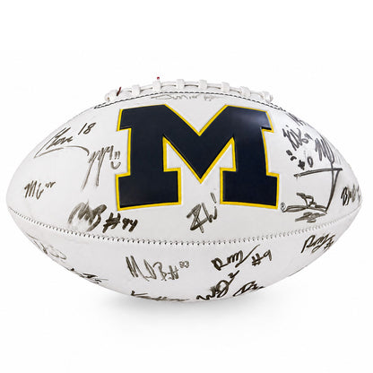 2023 Michigan Football National Championship Multi-Signed Football [Imperfect - Multiple Smeared & Faded Signatures]