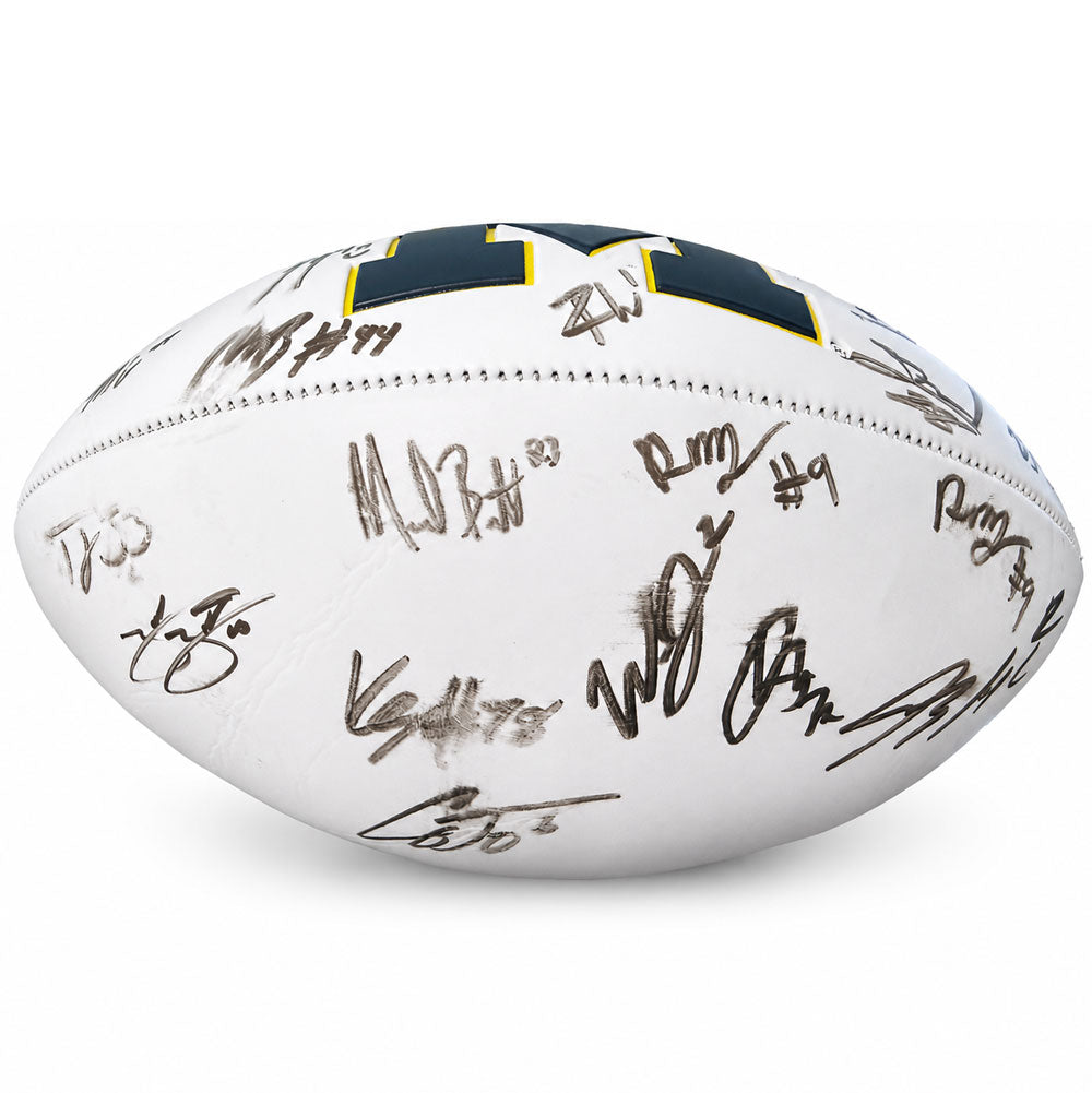2023 Michigan Football National Championship Multi-Signed Football [Imperfect - Multiple Smeared & Faded Signatures]