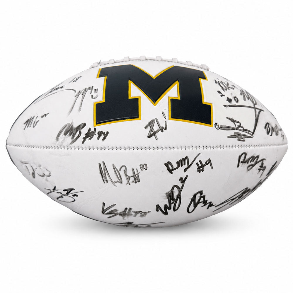 2023 Michigan Football National Championship Multi-Signed Football [Imperfect - Multiple Smeared & Faded Signatures]
