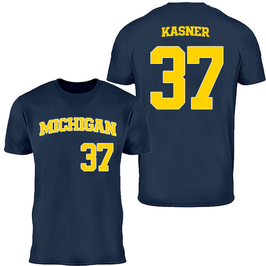 Valiant University of Michigan Baseball Josh Kasner #37 Jersey Tee
