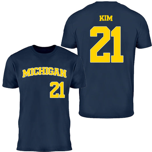 Valiant University of Michigan Baseball Jonathan Kim #21 Jersey Tee