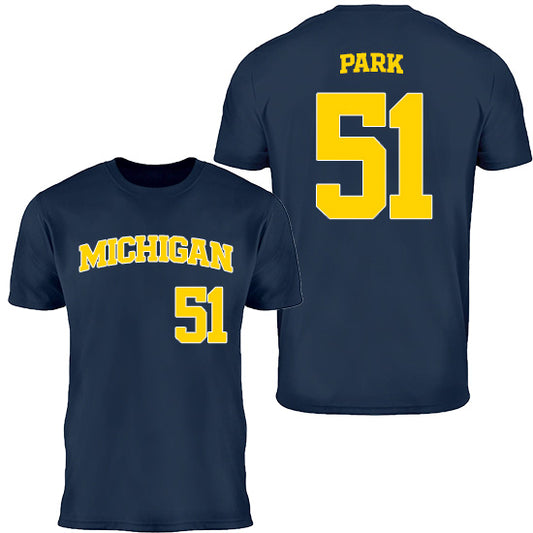 Valiant University of Michigan Baseball Joonsung Park #51 Jersey Tee
