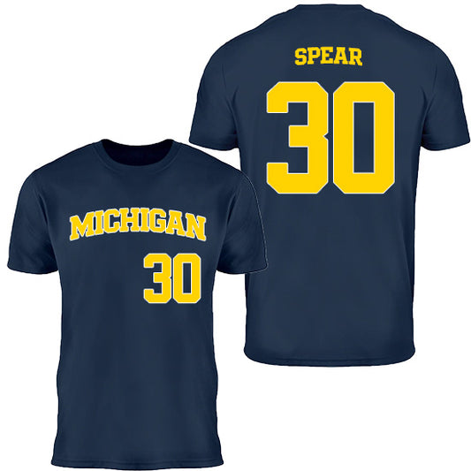 Valiant University of Michigan Baseball Matt Spear #30 Jersey Tee