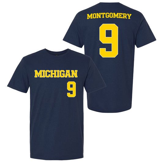 Valiant University of Michigan Baseball Cade Montgomery #9 Jersey Tee