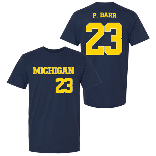 Valiant University of Michigan Baseball Preston Barr #23 Jersey Tee