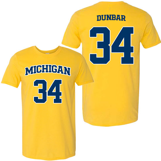 University of Michigan Women's Basketball Aaiyanna Dunbar Jersey Tee