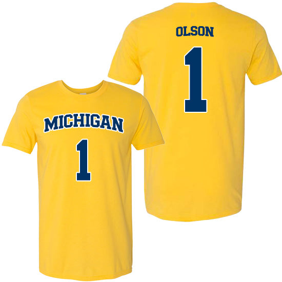 University of Michigan Women's Basketball Olivia Olson Jersey Tee